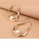 Glamorousky white Simple Personality Plated Gold U-Shaped Geometric Earrings with Imitation Pearls 71CA4AC4D1F1D9GS_3