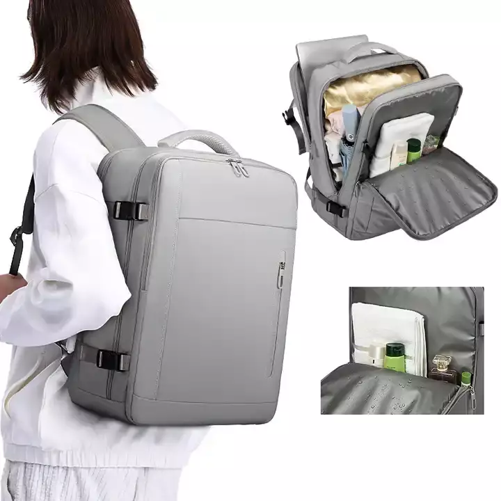 Bange BG1801 Tas Ransel Laptop Kerja Backpack Travel pria 15.6 Inch - GREY