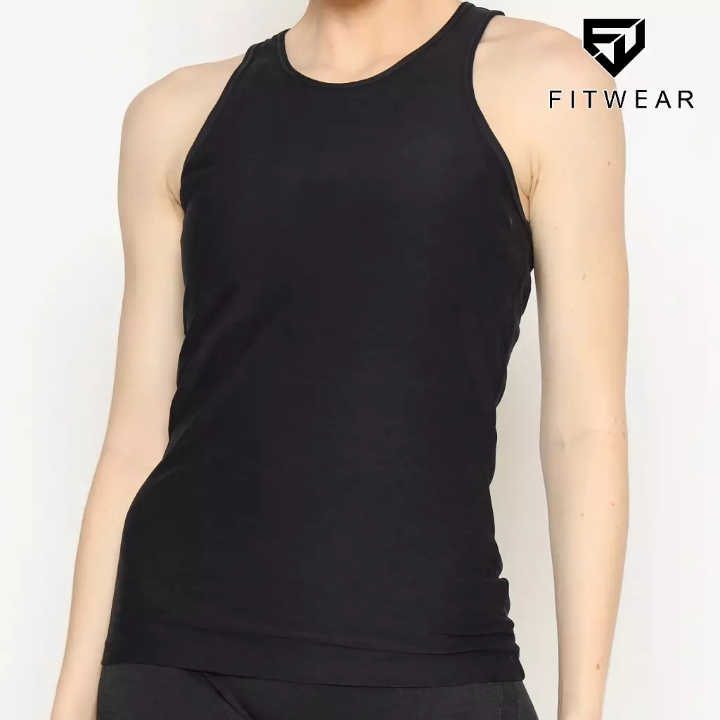 Fitwear - Tanktop Olahraga Wanita SOOJIN V-STRAP TANK - BLACK