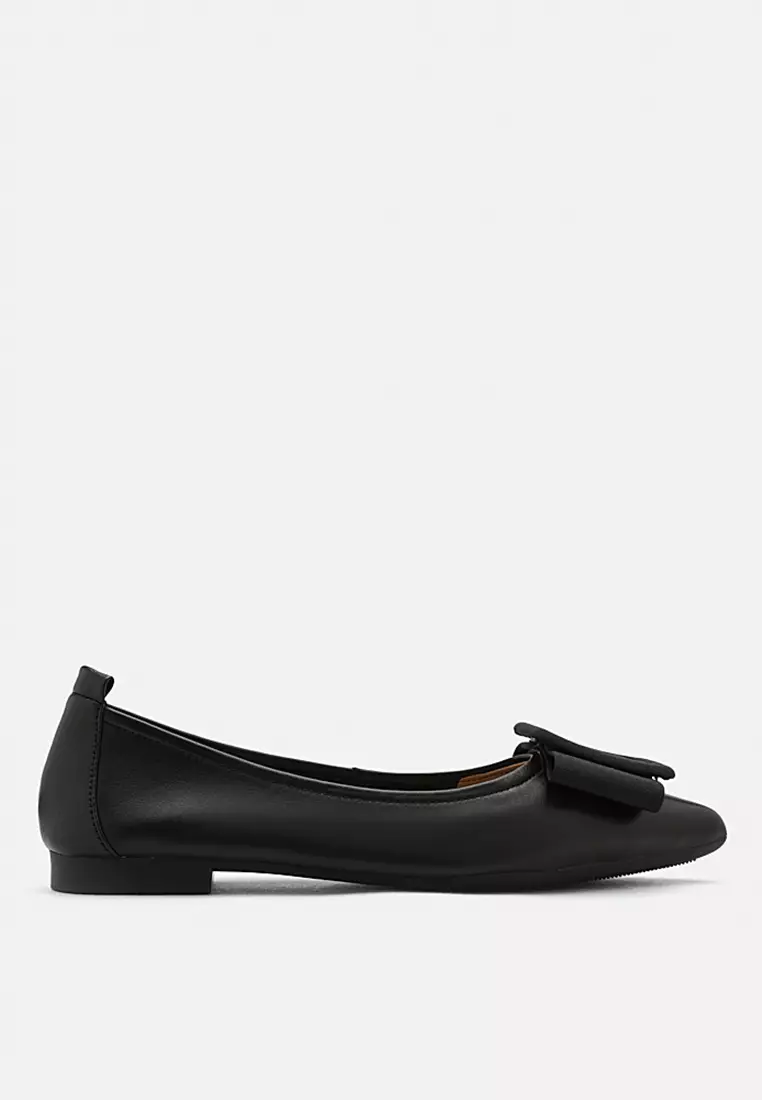 Discount on Pazzion  shoes - SKU: Elyse Bow Buckled Pointed Toe Flats Black