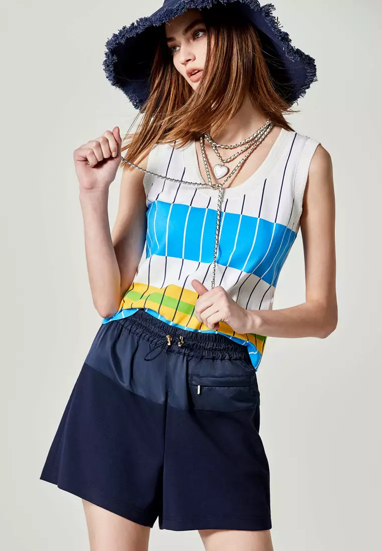 Colour Block Stripe Tank Top
