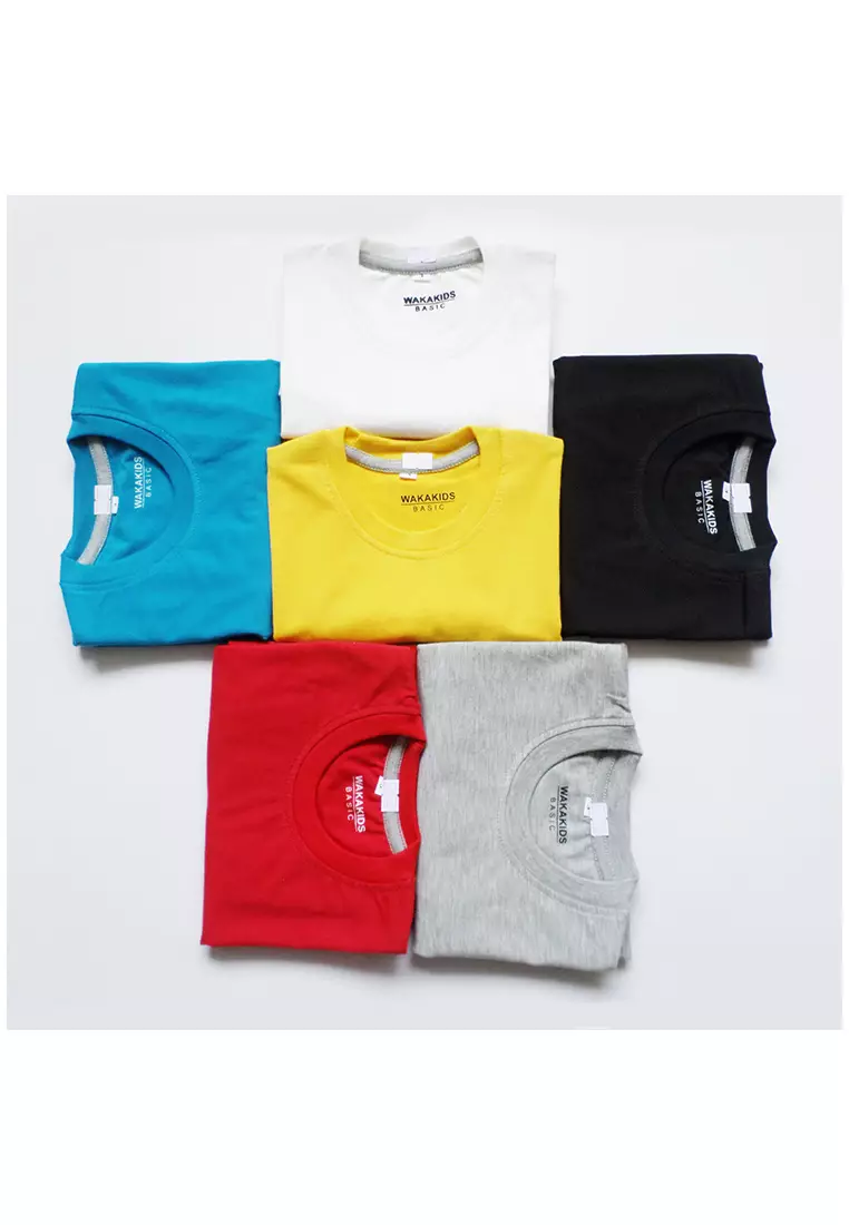 Wakakids Kaos Bayi Anak Unisex Baju Atasan Oblong Lengan Pendek Polos Bahan Premium Usia 1 Tahun Hingga 14 Tahun 3492 Waka Kids Vench Part 1