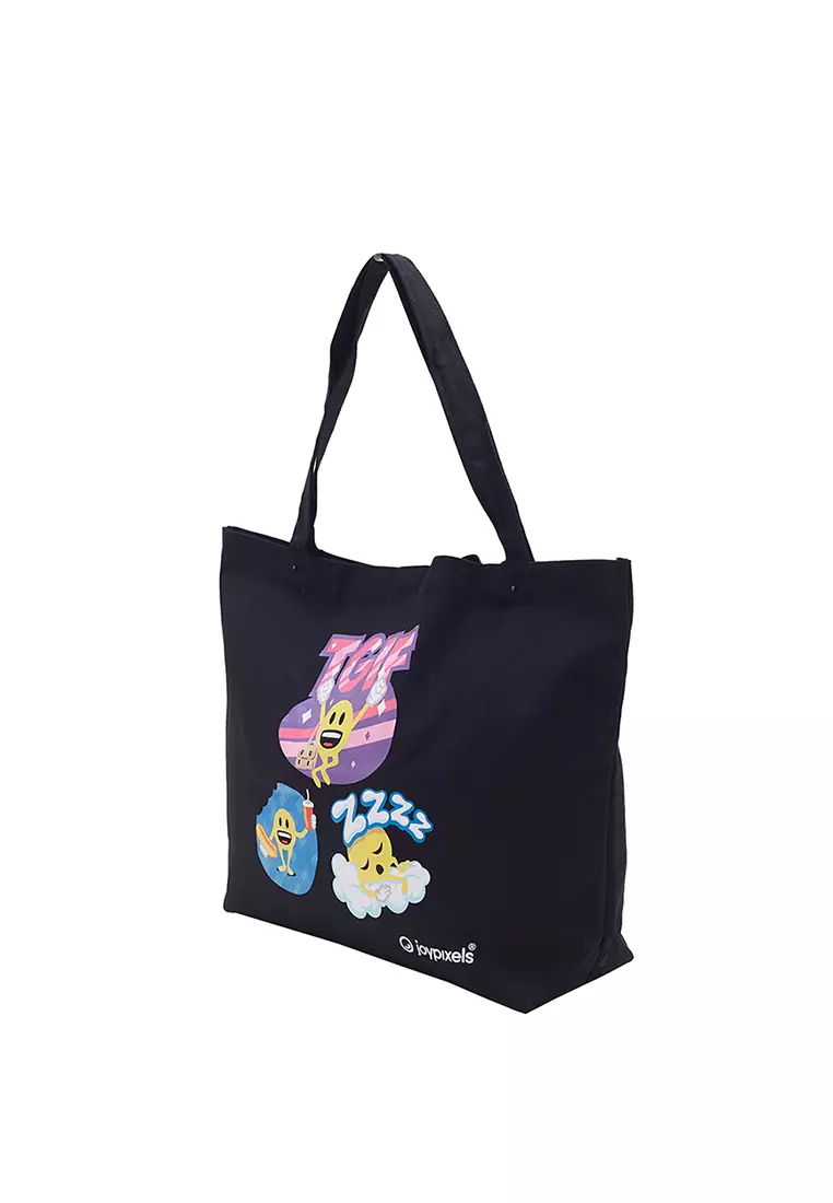 Canvas Bags Joypixels Black TGIF (Thanks God Is Friday)