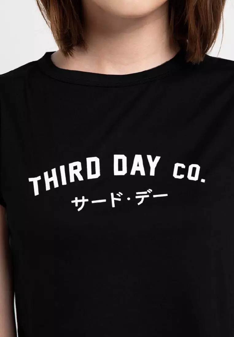 LTD42 Third Day Crop Top Tdco Hitam Black