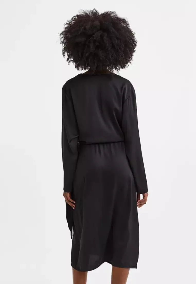 Buy H&M Satin Wrap Dress Online ZALORA Malaysia