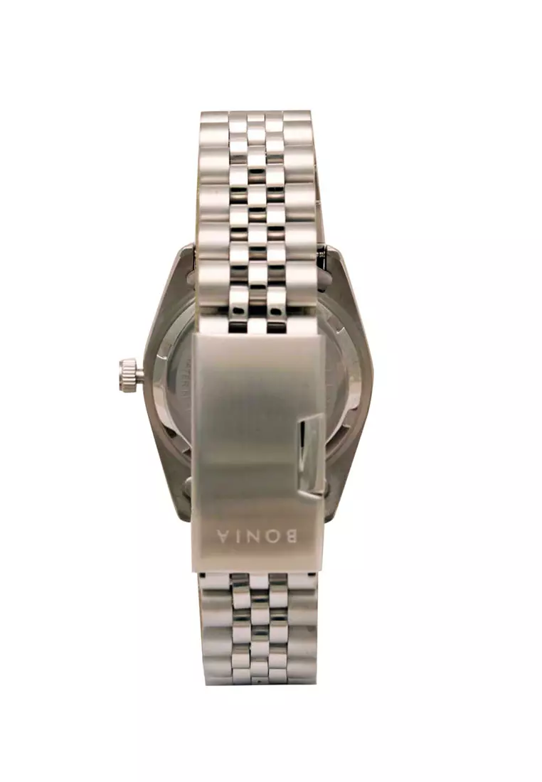 Bonia Jam Tangan Wanita - Silver Black - Stainless Steel - B10550-3337