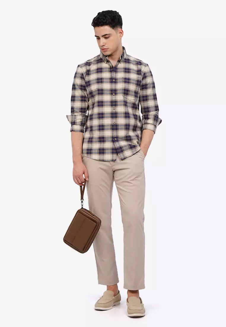 Regular Fit Long Sleeve Checks Shirt