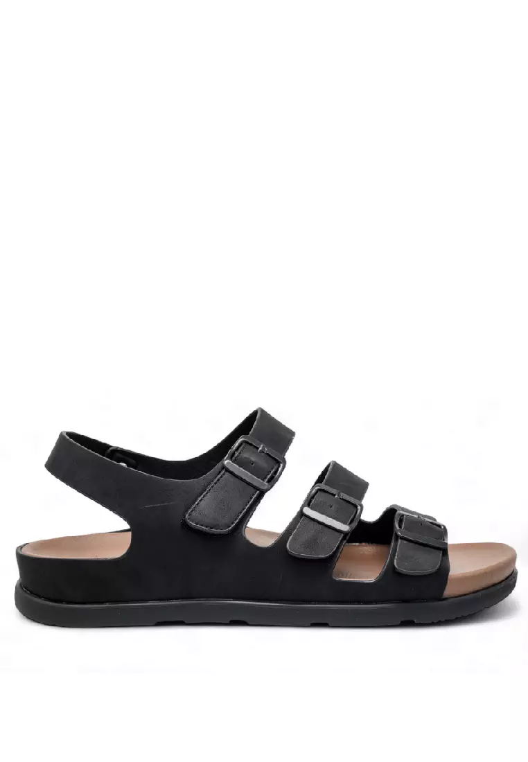 Discount on Louis Cuppers  shoes - SKU: Louis Cuppers Men Slip On Faux Leather Classic Casual Sandals - 240441247