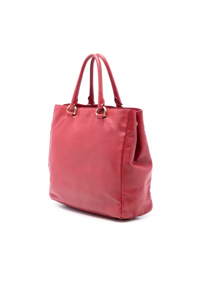 Pre-Loved Prada Vitello Daino Open Convertible Tote