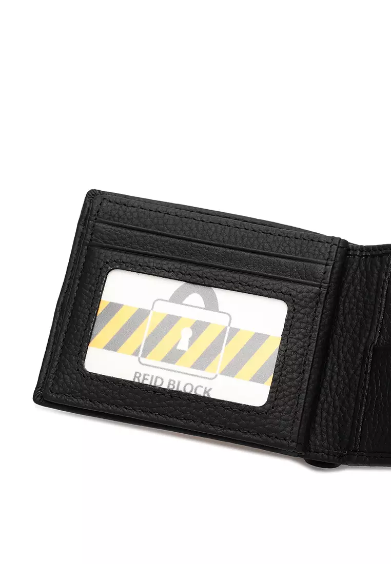 Men's Genuine Leather RFID Blocking Bi Fold Wallet