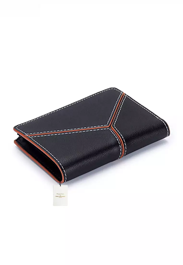 Genuine Leather Color Patching Bifold Wallet JW YT-109