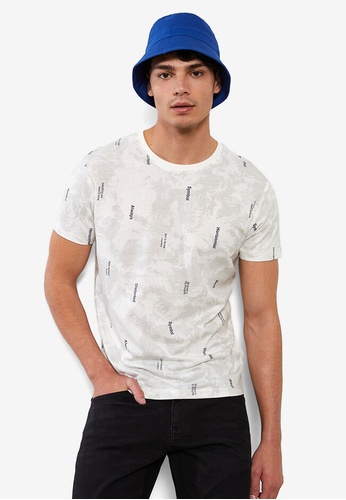 LC WAIKIKI white Printed Combed Cotton Men's T-Shirt 9B6DBAA4FDF1E3GS_1