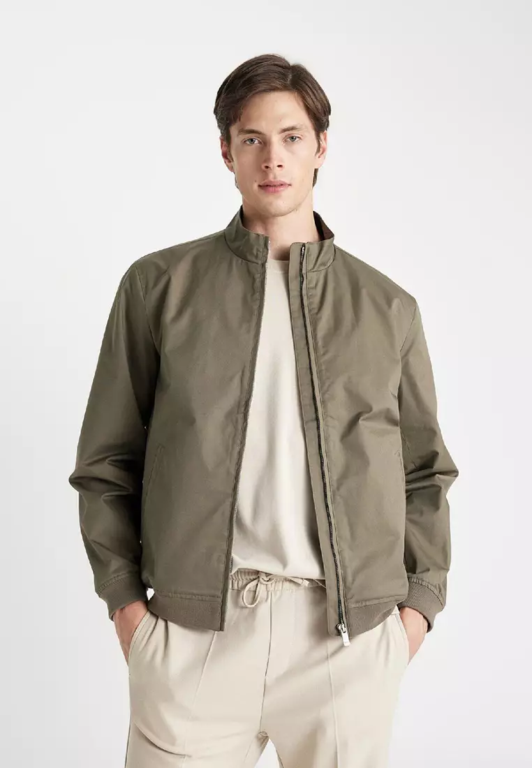 Stand Collar Slim Jacket