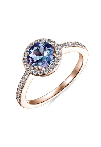 Her Jewellery Classic Alexandrite Ring (Rose Gold) - made with Zirconia & Lab created Alexandrite Gemstone EFC8FACBD2A370GS_1