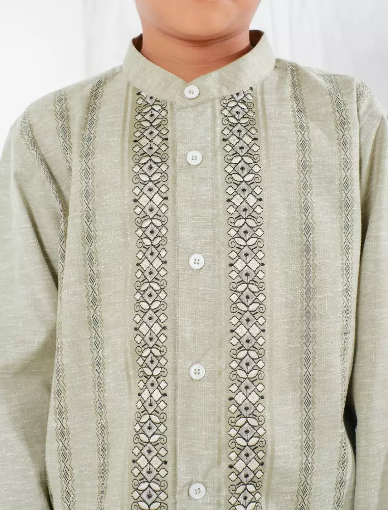 ALETRIS Menswear Boys - Koko Baju Muslim Anak Pria - Bahan Cotton Sub Two Tone