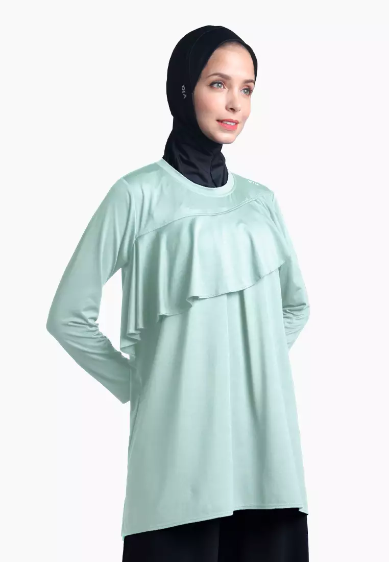 ViQ荷叶边长袖上衣