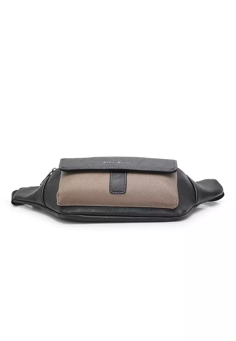 Men's Waist Bag / Belt Bag / Chest Bag (Tas Pinggang / Tas Dada Pria) - Abu-Abu