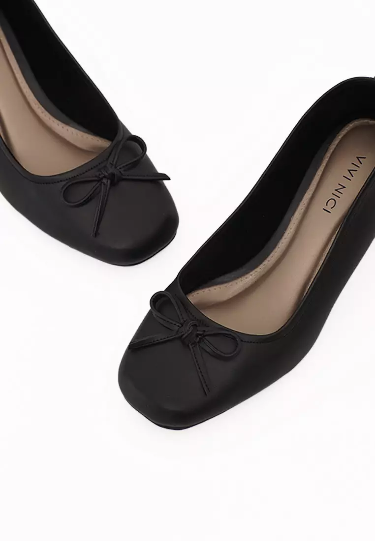 VIVI NICI - Courtney Sepatu Wanita Hak 5 cm Black Solid