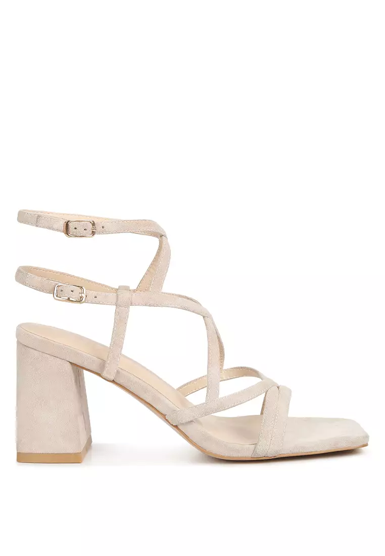 Beige hotsell strappy heels