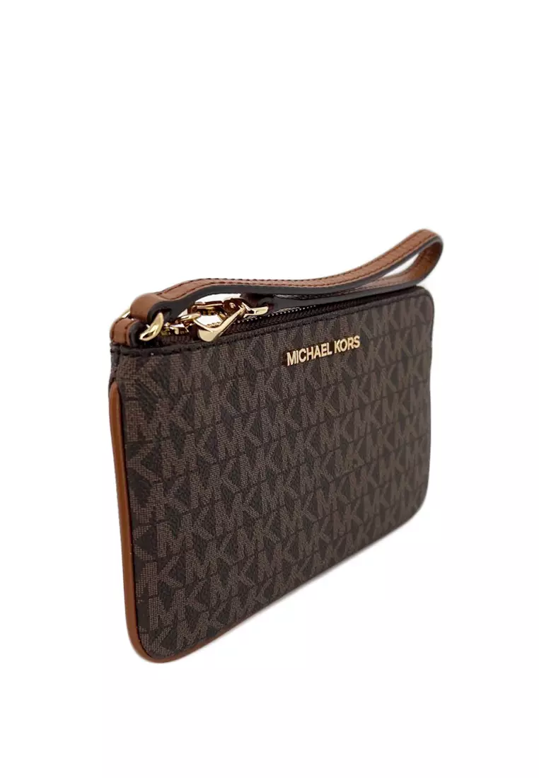 Michael kors jet set travel large logo wristlet shop
