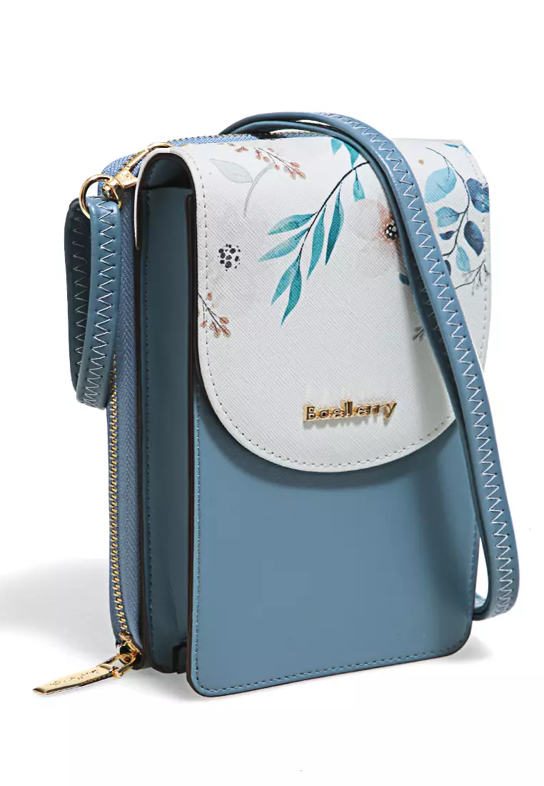 Sling Bag Tas Selempang Wanita Flower Motive Many Pocket Material Leather ORIGINAL