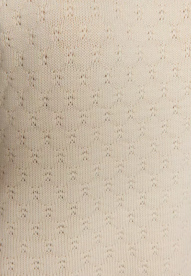 Honeycomb Pattern Knitwear Sweater