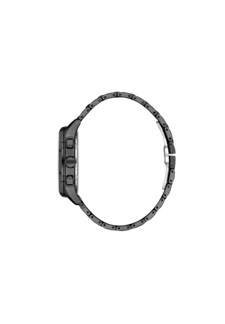 Men Chronograph Black Stainless Steel Watch DK.1.14208-5
