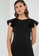 Ashley Collection black Frill Sleeves Bodycon Dress B545AAAC3E862CGS_4
