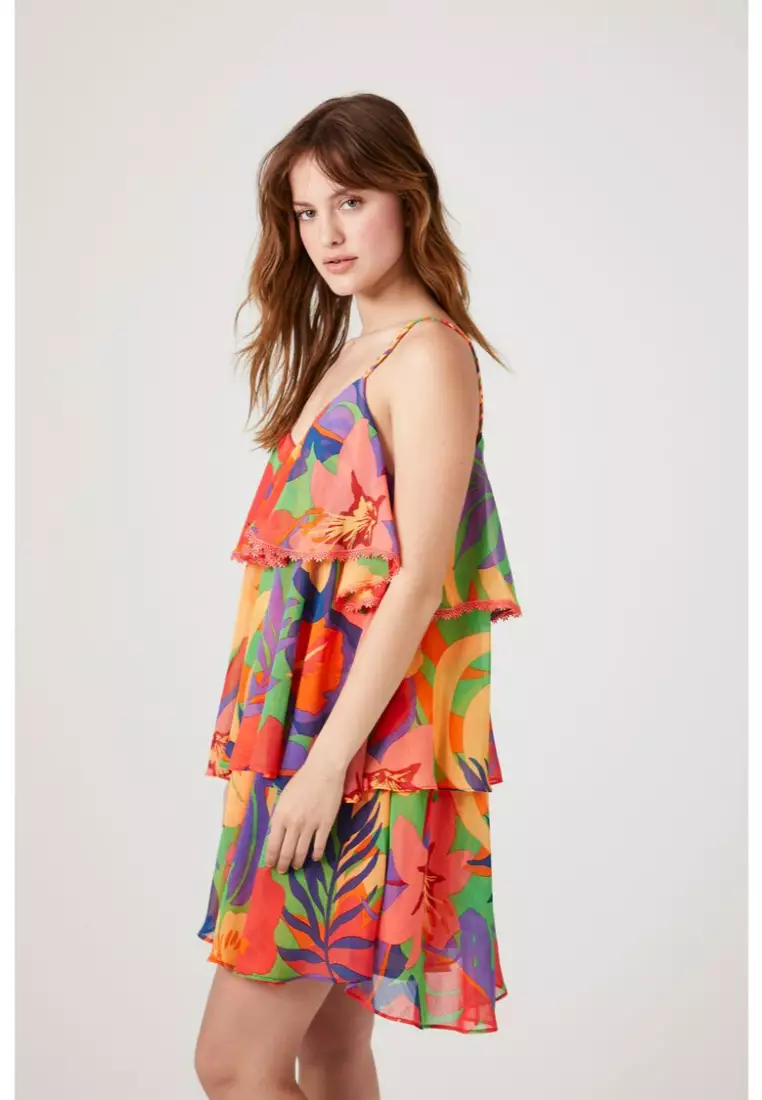 Buy FOREVER 21 Tropical Print Tiered Dress 2024 Online ZALORA