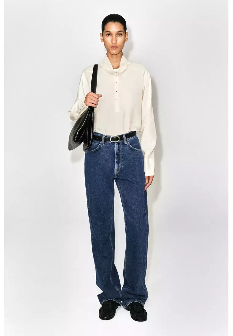 Buy COS STUD-DETAIL FUNNEL-NECK BLOUSE 2026 Online | ZALORA