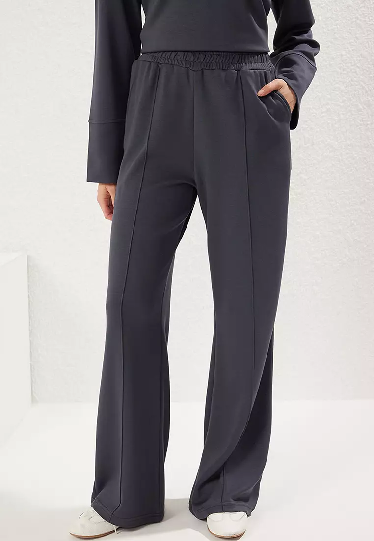 Anthracite Soft Textured Plain Tracksuit TCTSS25EN00005
