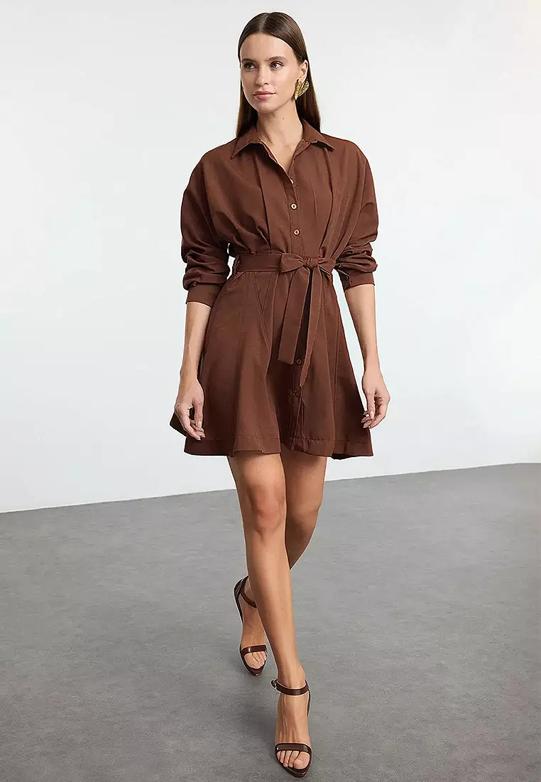 Long Sleeves Mini Shirt Dress