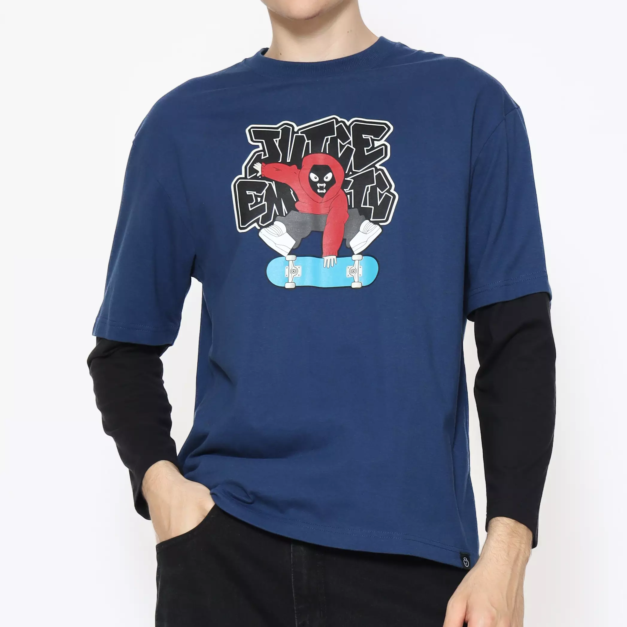 Juice Ematic Kaos Lengan Panjang Pria Vize Oversize Men Long Tee Planet Surf