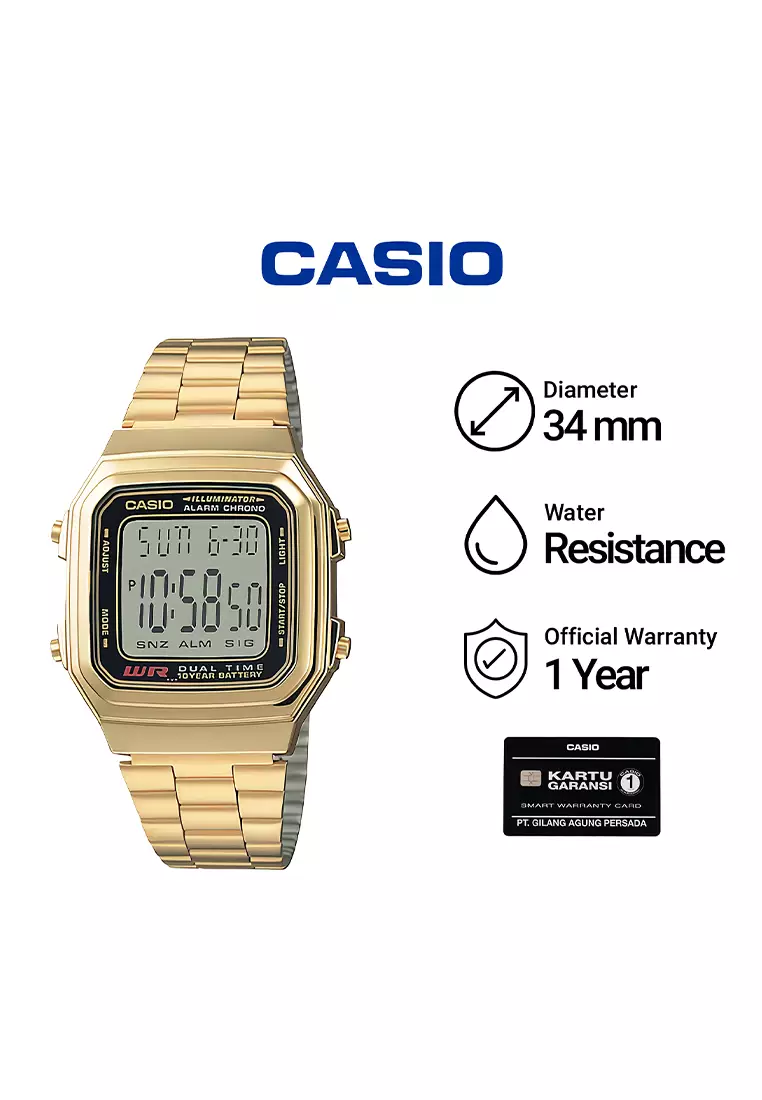 Jual CASIO Casio Illuminator Jam Tangan Digital Pria Gold