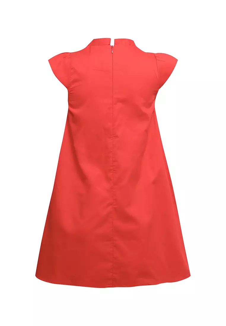 Pito Dito Girl Jilee Dress Pendek anak Merah