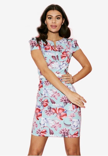 Shop Paper Dolls Belted Floral Print Dress Online On Zalora