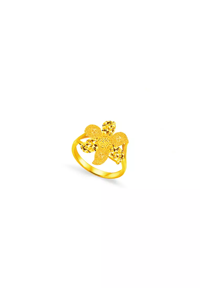 MJ Jewellery 375/9K Gold Flower Ring C42