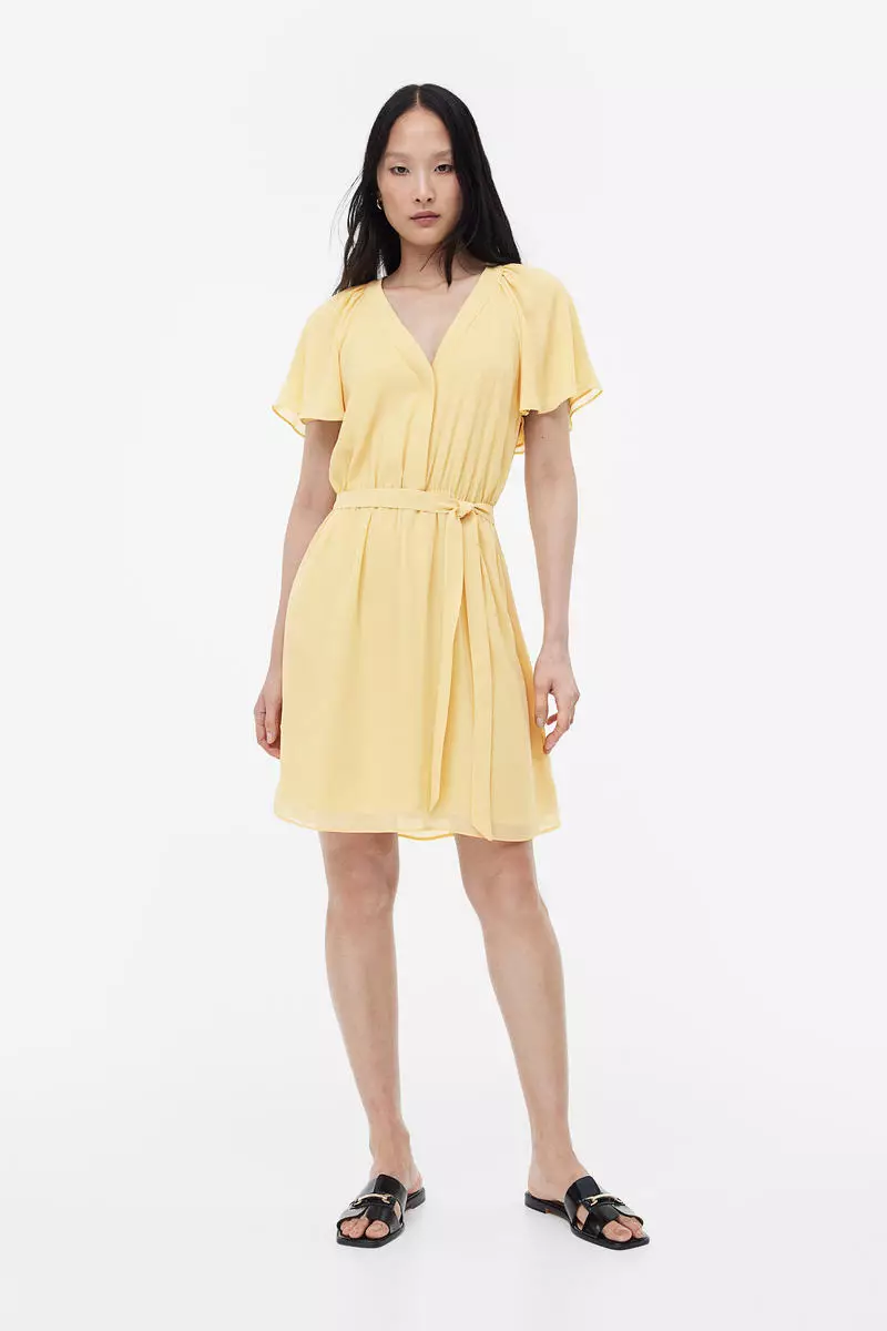 Chiffon wrap 2024 dress short