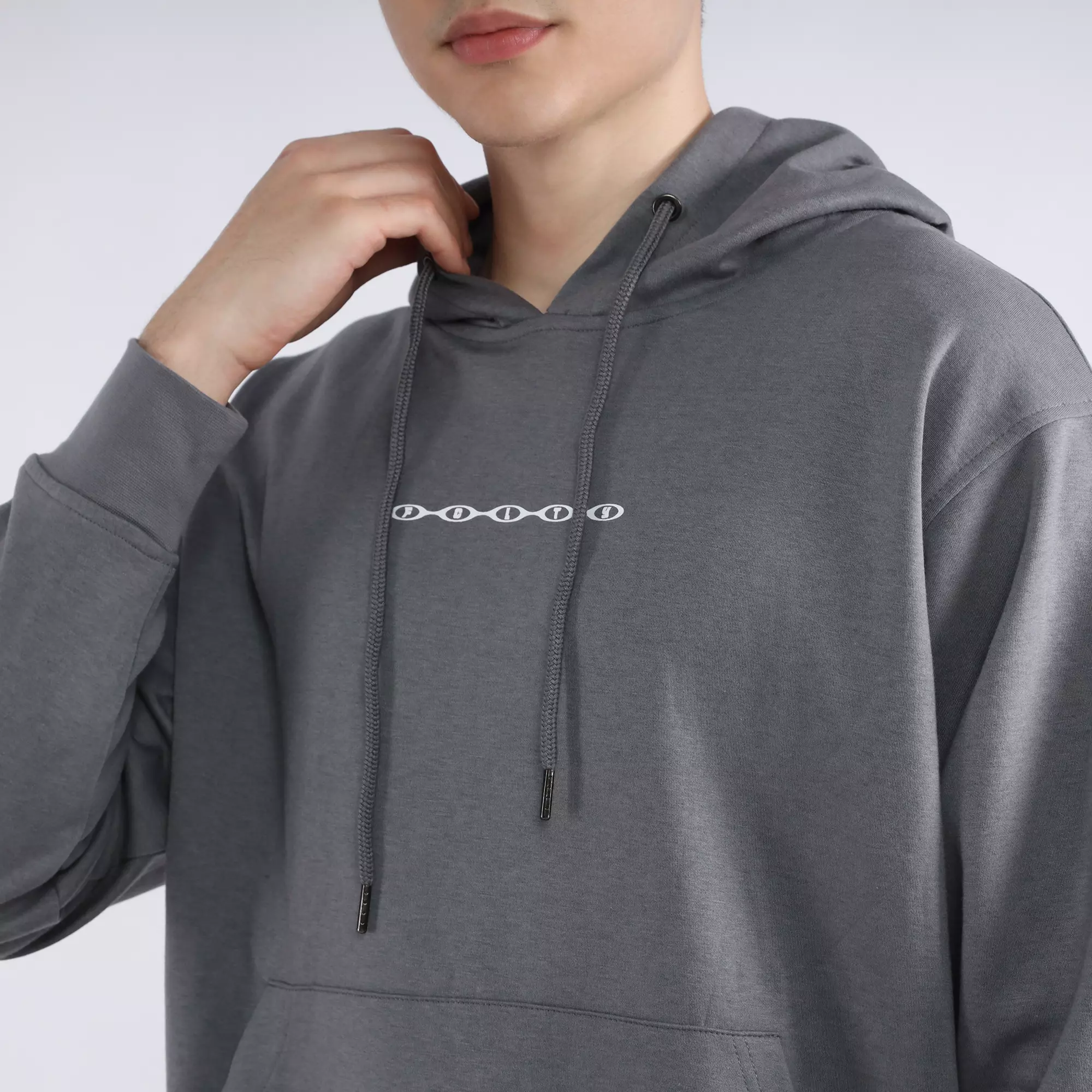 FACILITY by LARUSSO - Arrow Graphic Hoddie - Castlerock Grey