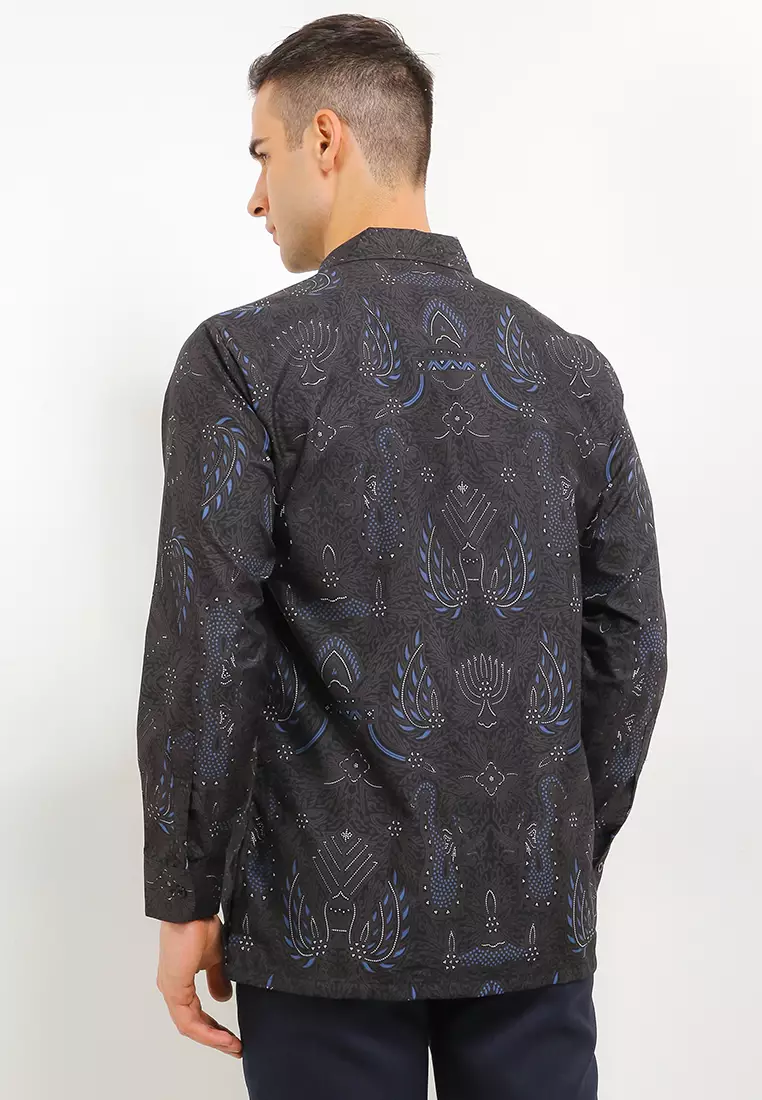 Pedro Kemeja Batik Exclusive Premium Pria Casual Modern Lengan Panjang