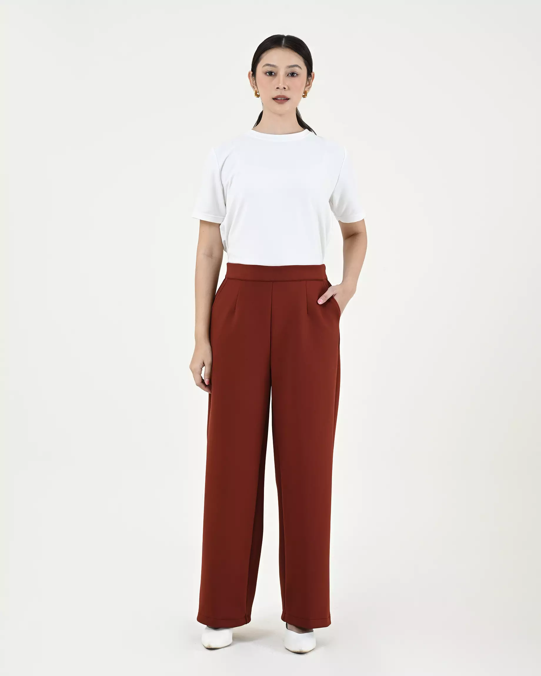 Geulis.id ARETHA PANTS - Terracotta