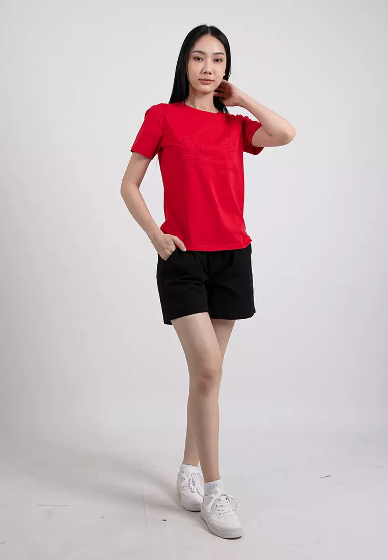 Forest Ladies Casual Cotton Short Pants Women Plain Drawstring Shorts - 865108-01Black
