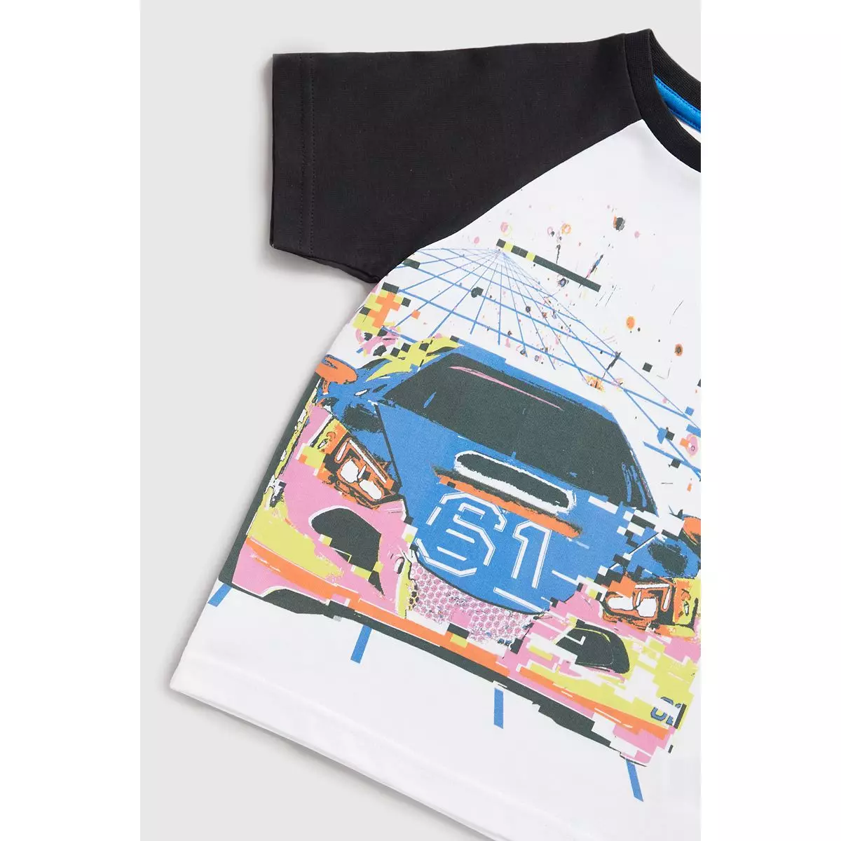 Mothercare Car T-Shirt - Kaos Anak Laki-laki (Putih)