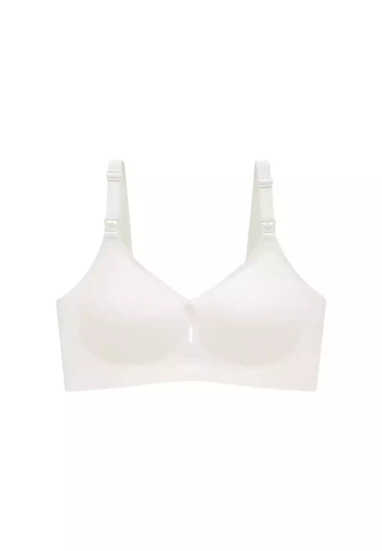 Premium Alina Seamless Nursing Bra in White