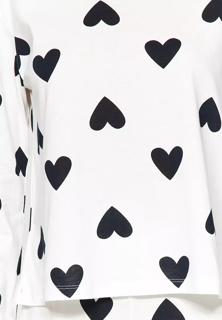 Heart Print Pyjama Set