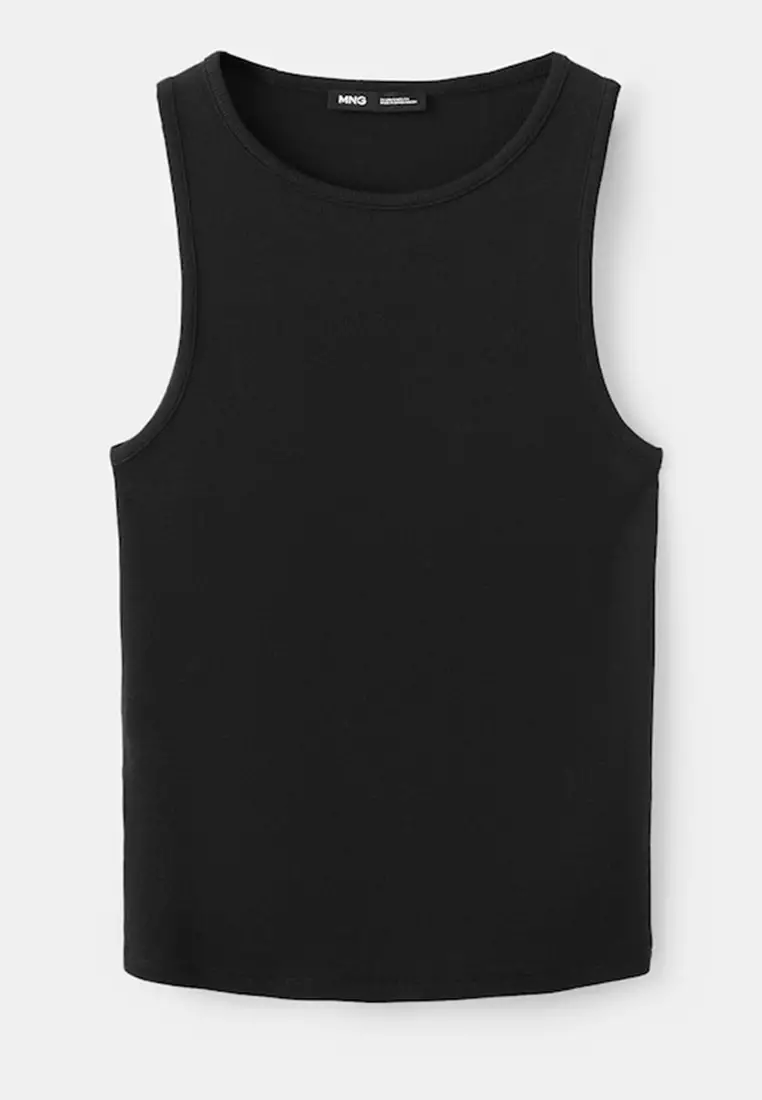 Ribbed Cotton-Blend Top