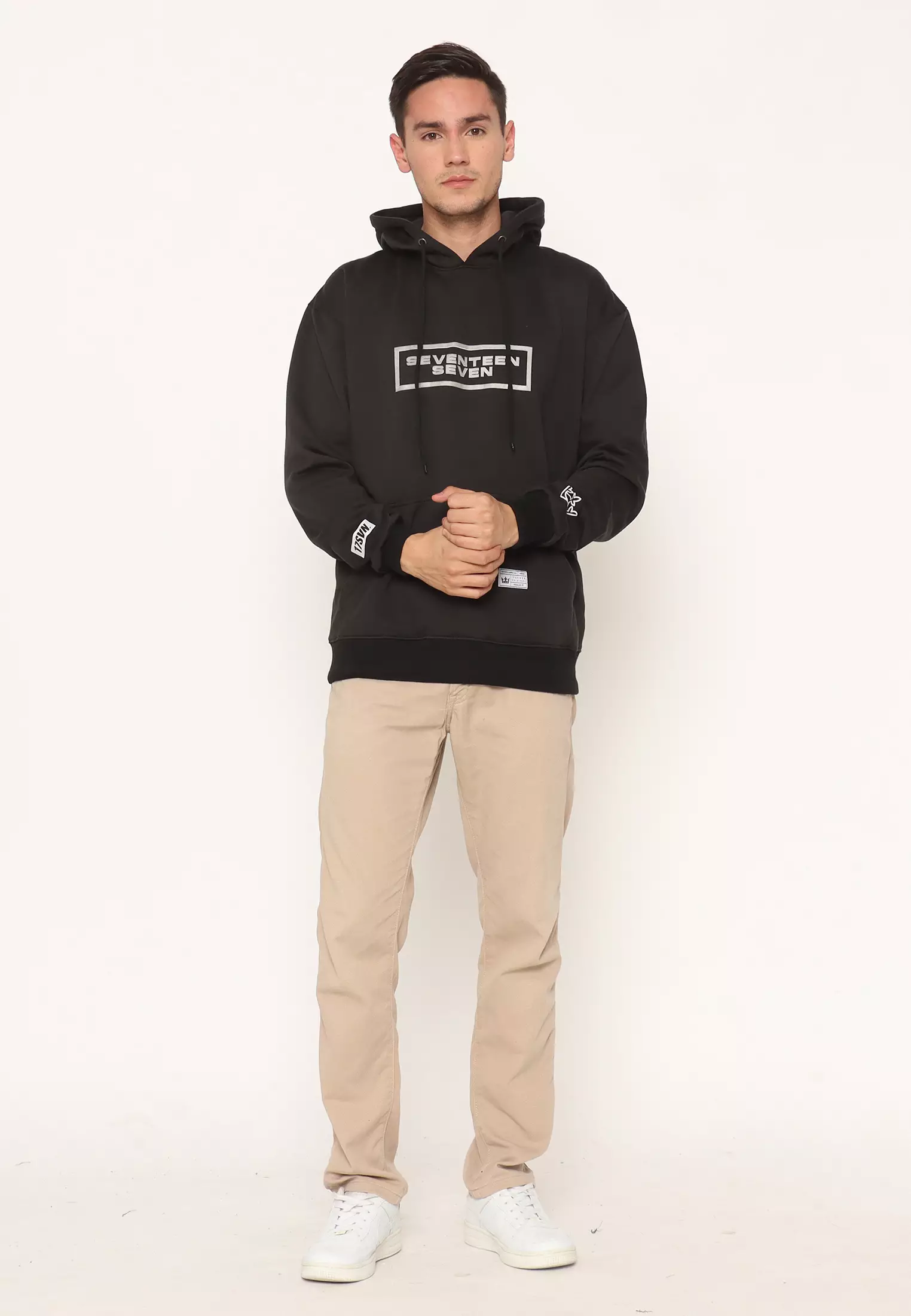 17SEVEN Hoodie Sablon Pria 0347-FONTBOX-BLK NEW