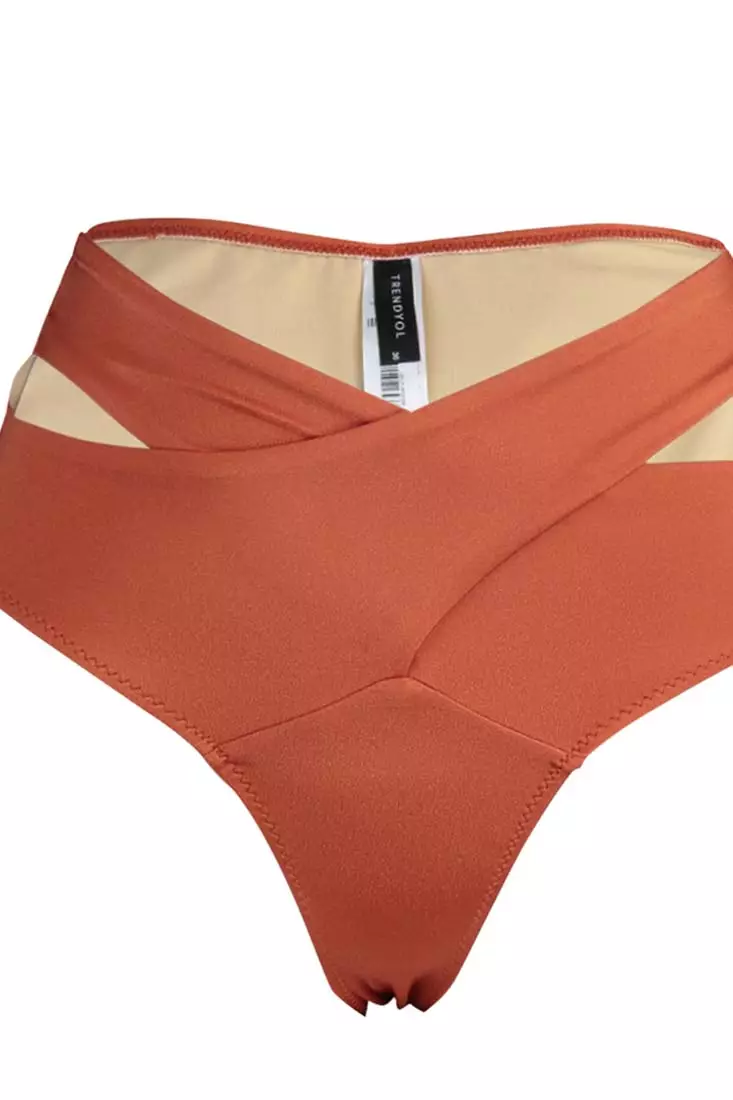 Cut Out High Waist Bikini Bottoms