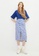 LC WAIKIKI blue Buttoned Waist Floral Viscose Women's Skirt 872EAAAB8932D6GS_2