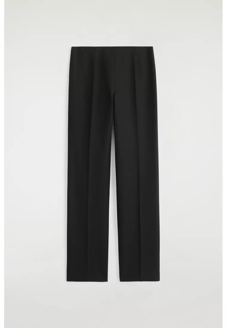 TAILORED WOOL-BLEND TROUSERS